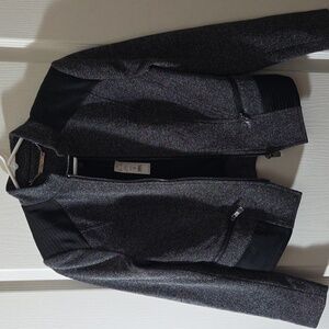 White House Black Market Black and Gray Blazer/ Moto Jacket 4p